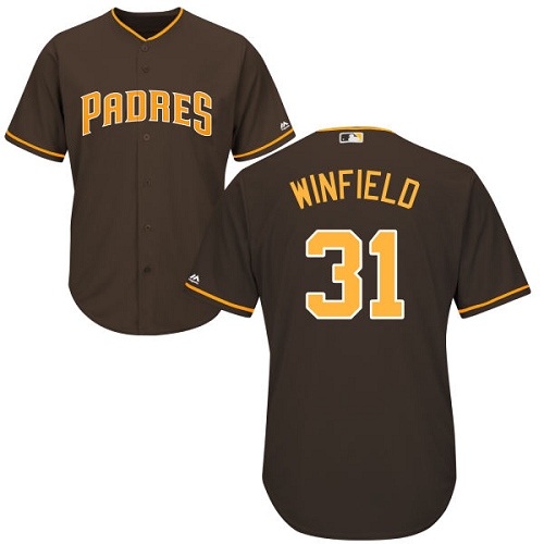 Padres #31 Dave Winfield Brown Cool Base Stitched Youth MLB Jersey - Click Image to Close